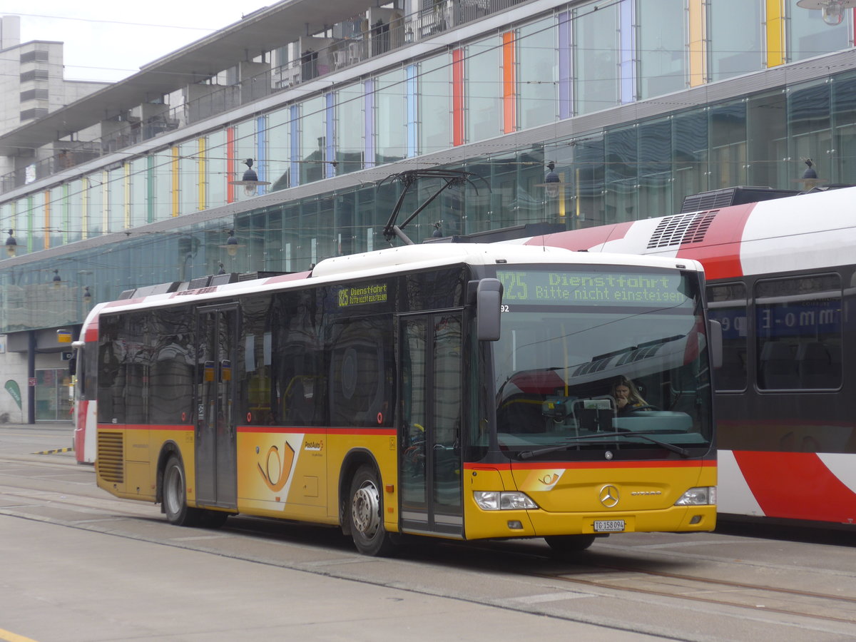 (178'448) - PostAuto Ostschweiz - TG 158'094 - Mercedes (ex Nr. 4) am 10. Februar 2017 beim Bahnhof Frauenfeld