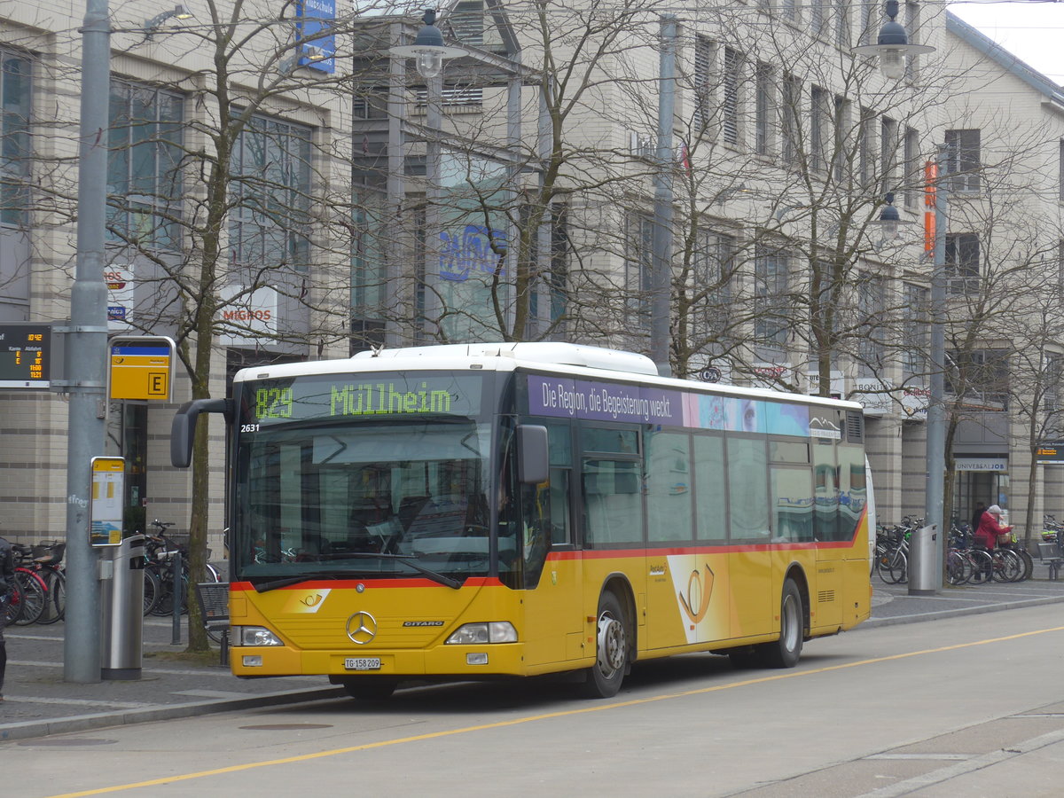 (178'465) - PostAuto Ostschweiz - TG 158'209 - Mercedes (ex Nr. 9) am 10. Februar 2017 beim Bahnhof Frauenfeld
