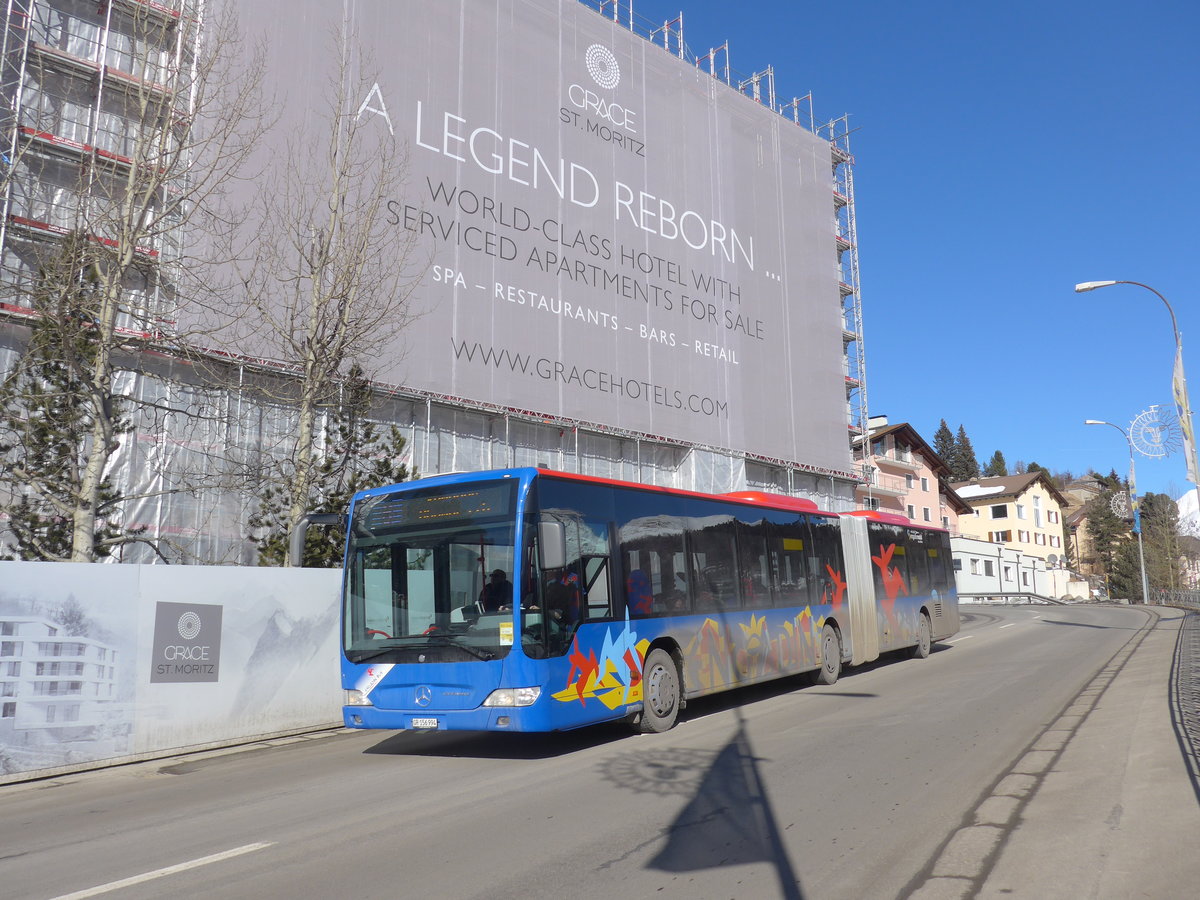 (178'635) - SBC Chur - Nr. 94/GR 156'994 - Mercedes am 18. Februar 2017 beim Bahnhof St. Moritz