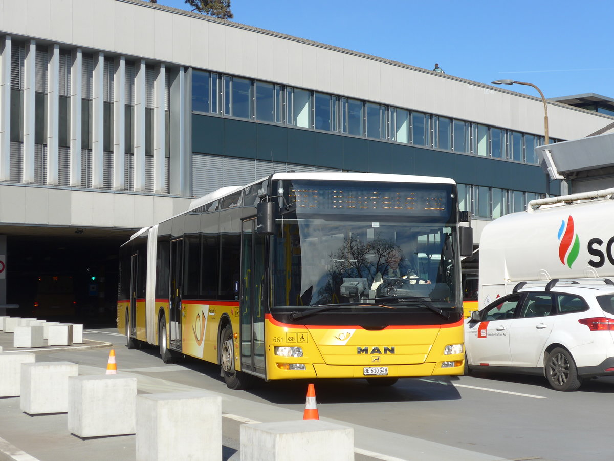(178'736) - PostAuto Bern - Nr. 661/BE 610'548 - MAN am 20. Februar 2017 in Bern, Postautostation