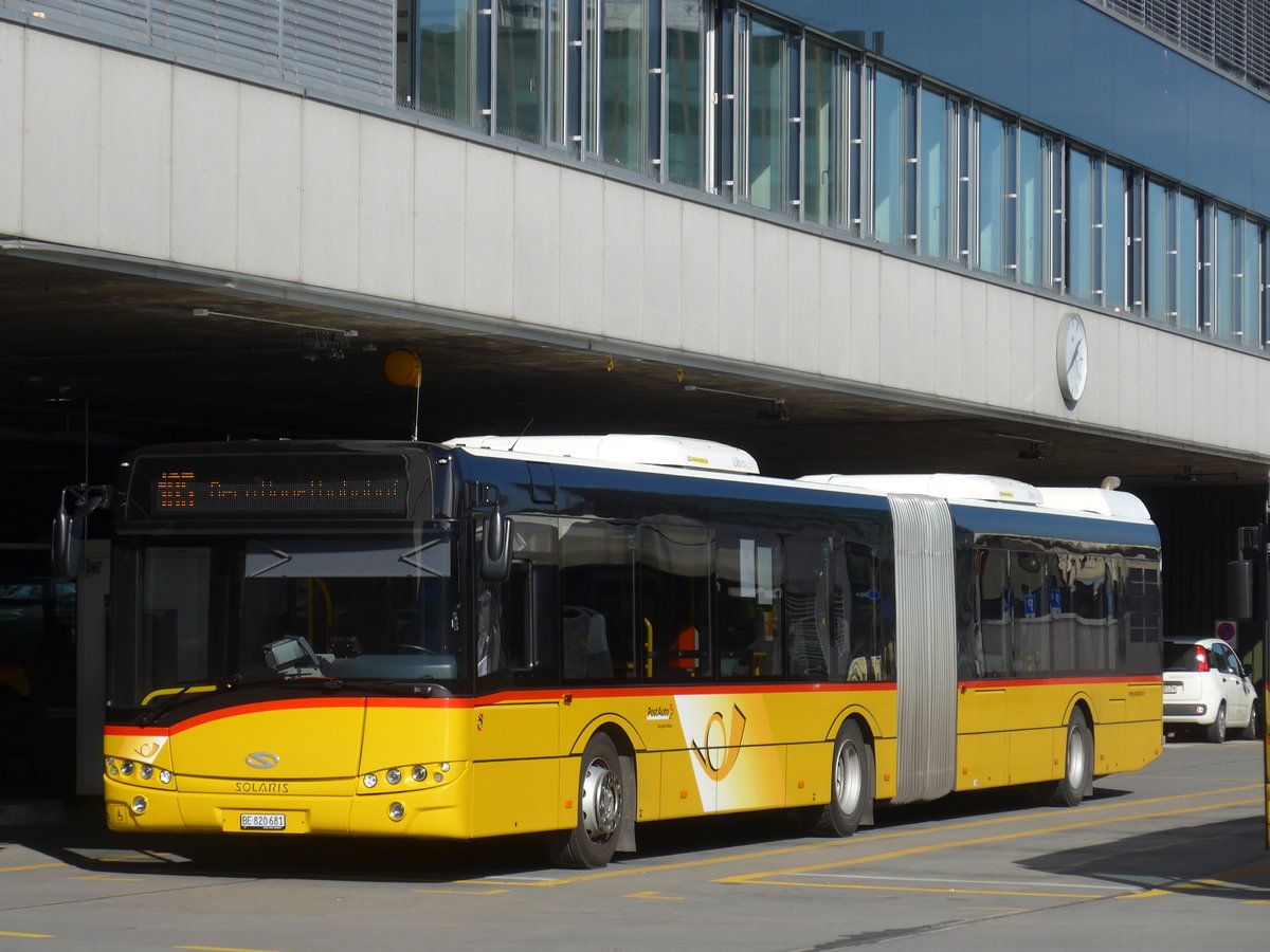 (178'739) - PostAuto Bern - Nr. 681/BE 820'681 - Solaris am 20. Februar 2017 in Bern, Postautostation