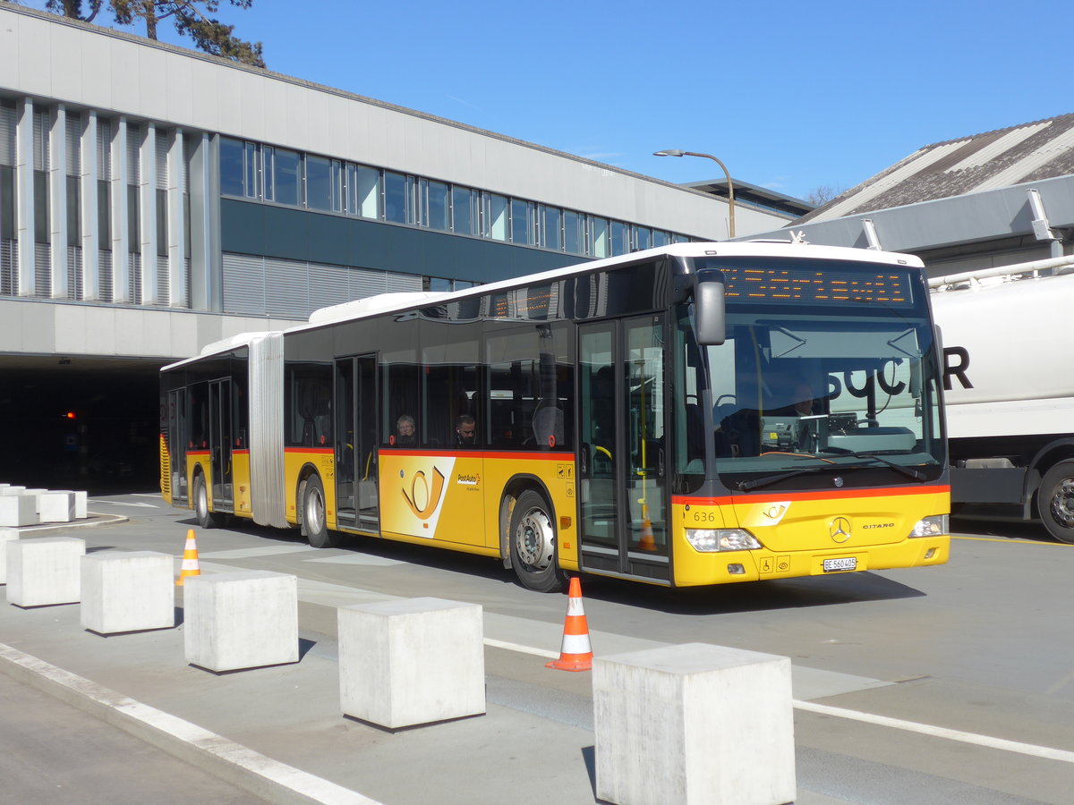 (178'741) - PostAuto Bern - Nr. 636/BE 560'405 - Mercedes am 20. Februar 2017 in Bern, Postautostation