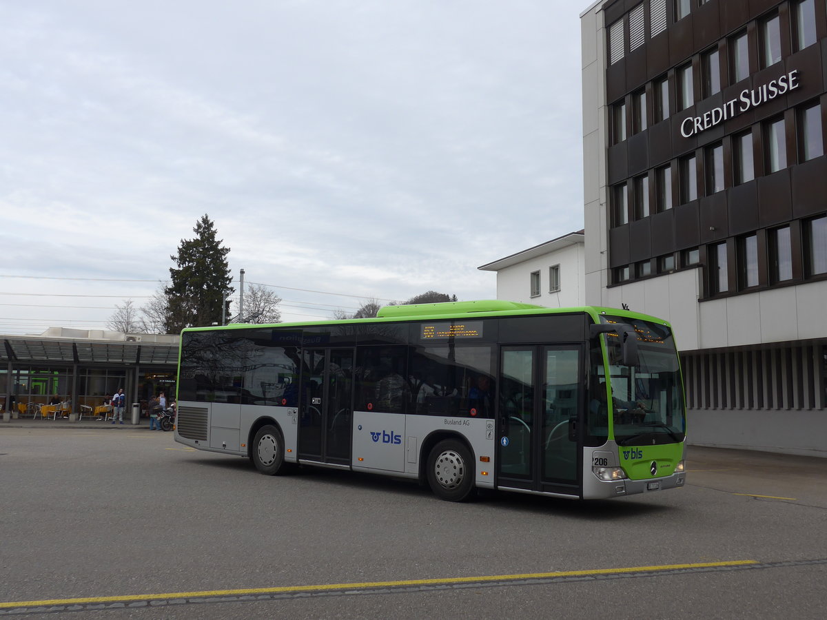 (178'758) - Busland, Burgdorf - Nr. 206/BE 737'206 - Mercedes am 26. Februar 2017 beim Bahnhof Burgdorf