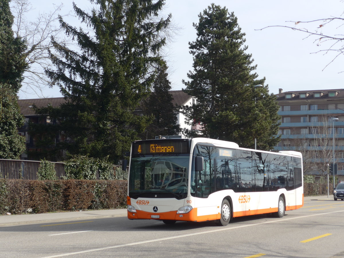 (178'808) - BSU Solothurn - Nr. 90/SO 172'090 - Mercedes am 4. Mrz 2017 beim Hauptbahnhof Solothurn