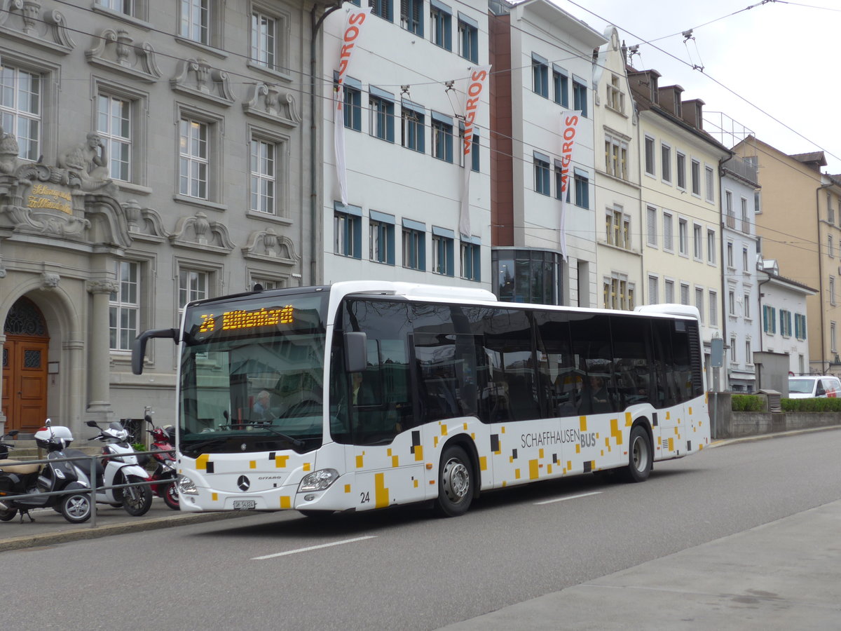 (179'027) - SB Schaffhausen - Nr. 24/SH 54'324 - Mercedes am 20. Mrz 2017 beim Bahnhof Schaffhausen