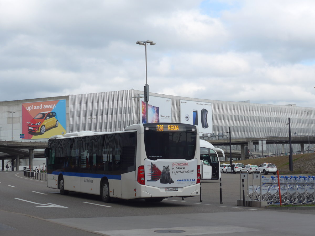 (179'098) - Welti-Furrer, Bassersdorf - Nr. 94/ZH 661'194 - Mercedes am 20. Mrz 2017 in Zrich, Flughafen