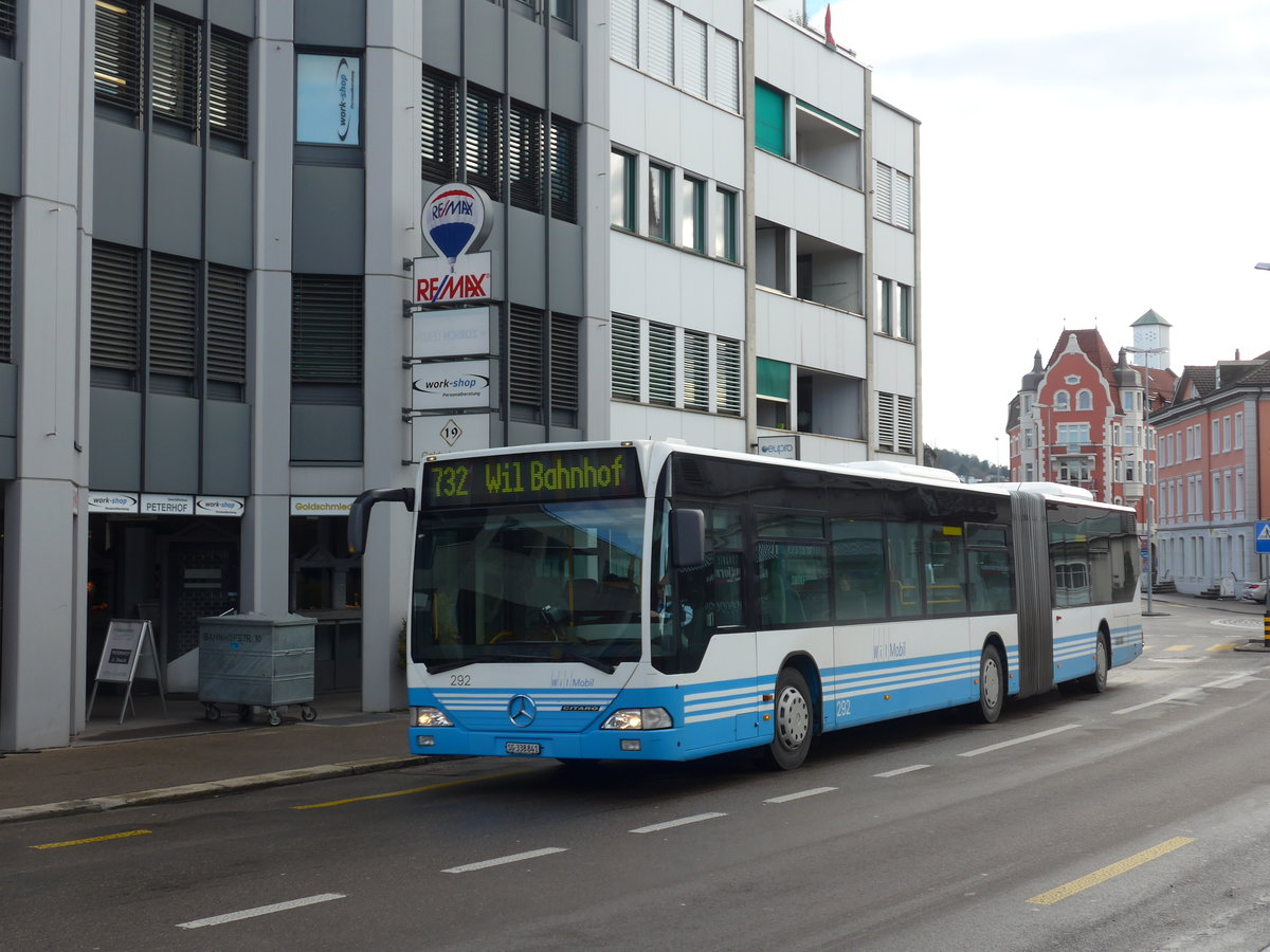 (179'217) - WilMobil, Wil - Nr. 292/SG 338'841 - Mercedes (ex RTB Altsttten Nr. 1) am 23. Mrz 2017 in Wil, Untere Bahnhofstrasse