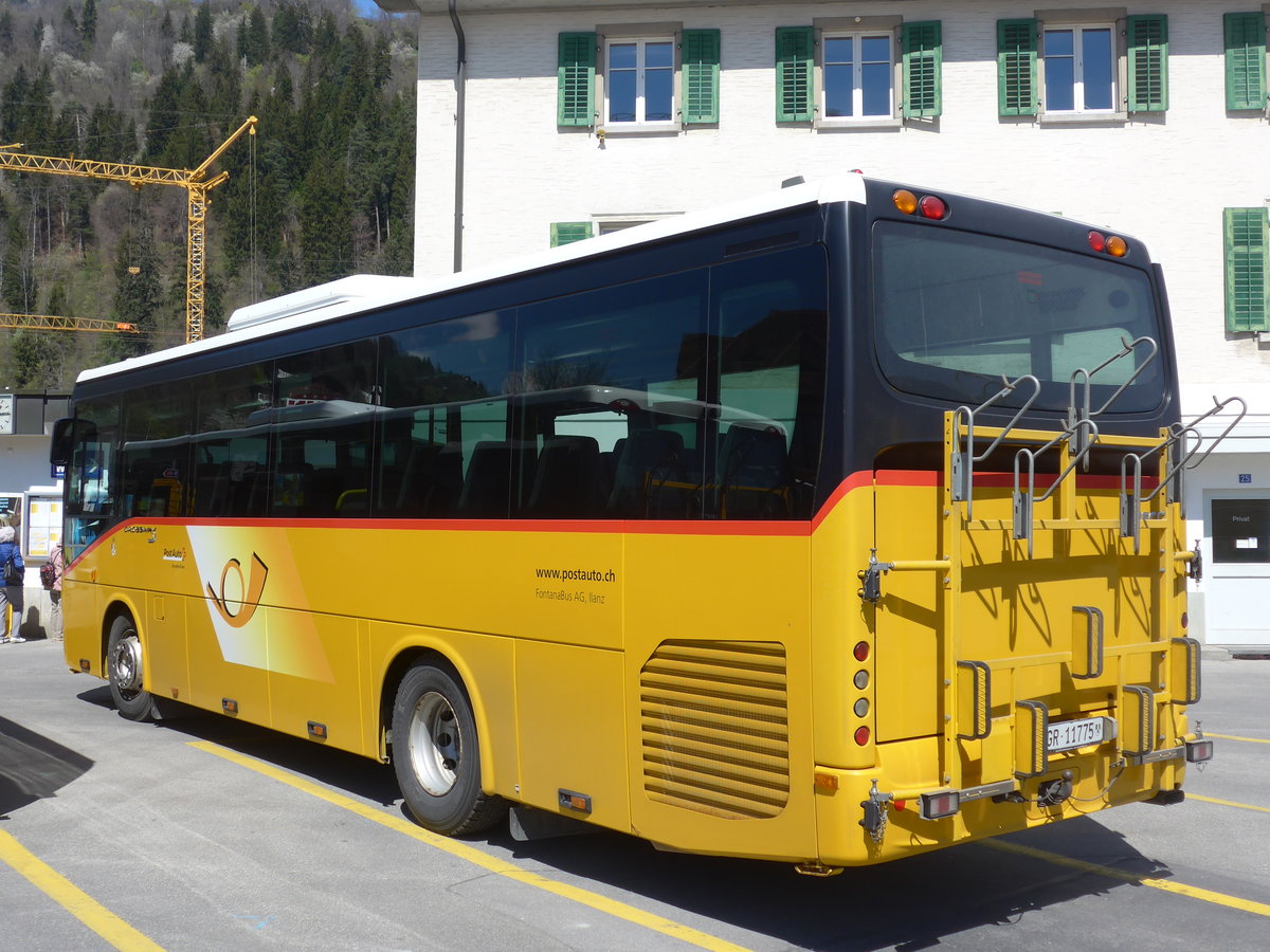 (179'584) - Fontana, Ilanz - Nr. 6/GR 11'775 - Irisbus am 14. April 2017 beim Bahnhof Ilanz