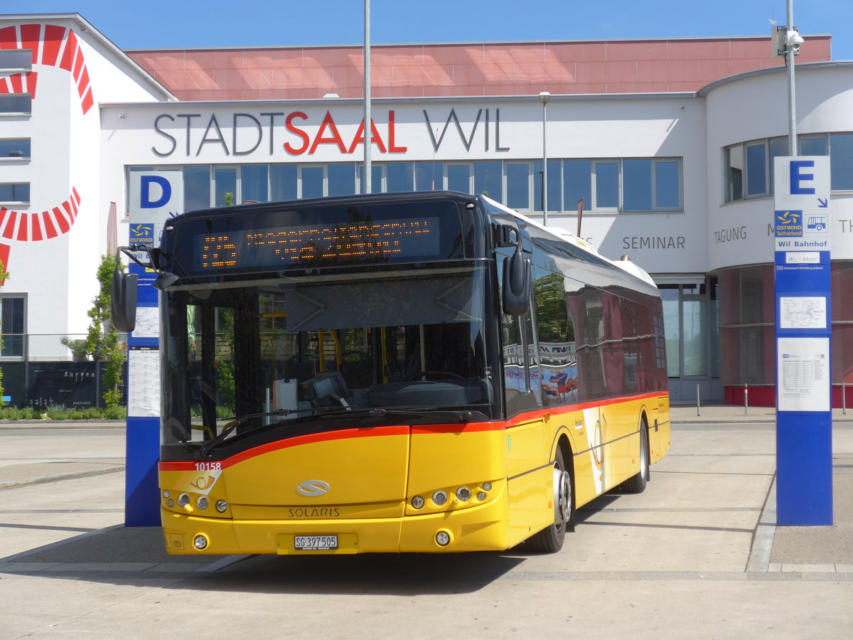 (180'192) - Schmidt, Oberbren - SG 397'505 - Solaris am 21. Mai 2017 beim Bahnhof Wil