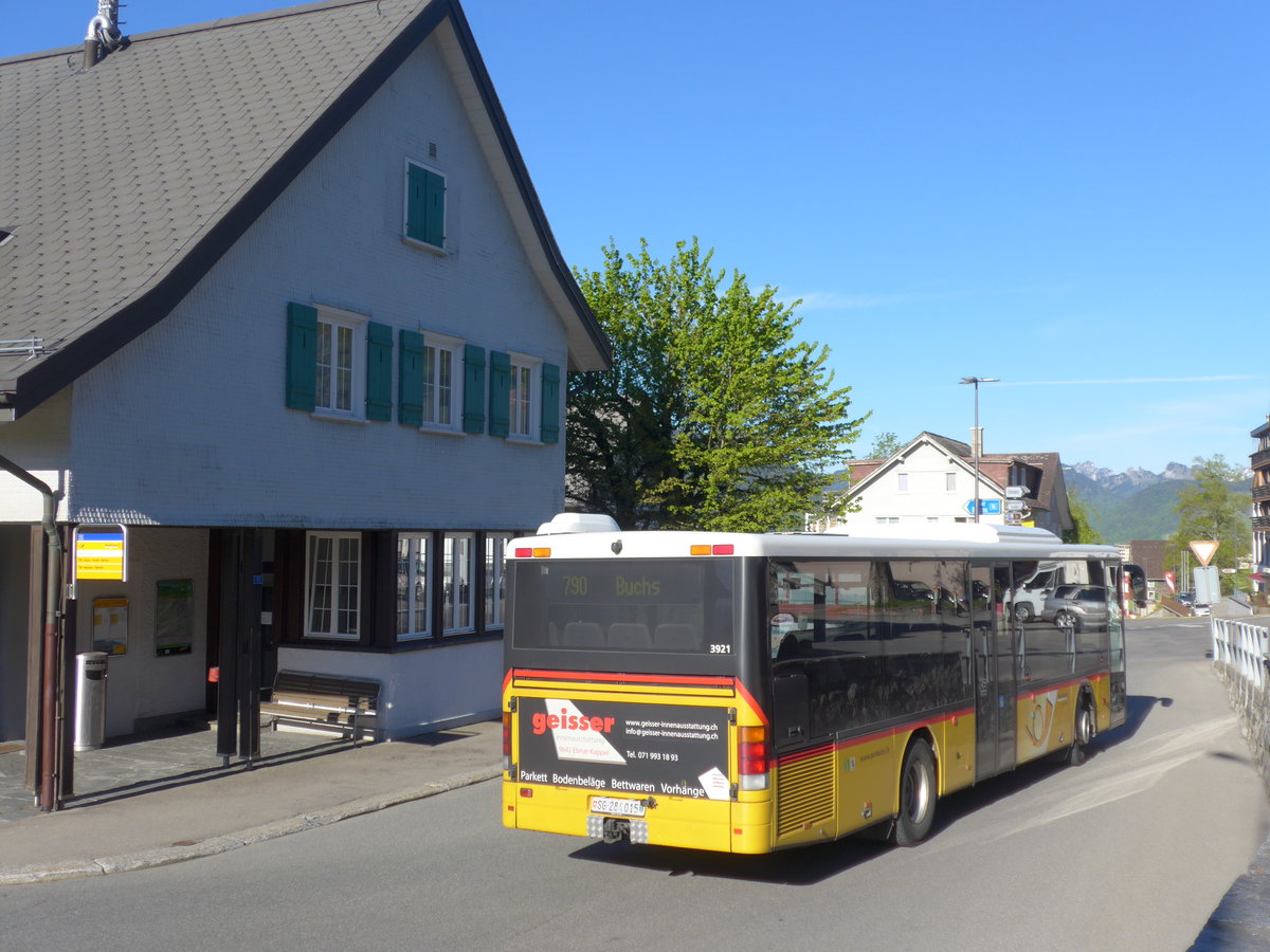 (180'294) - Abderhalden, Wildhaus - SG 284'015 - Setra (ex PostAuto Ostschweiz) am 22. Mai 2017 in Wildhaus, Dorf
