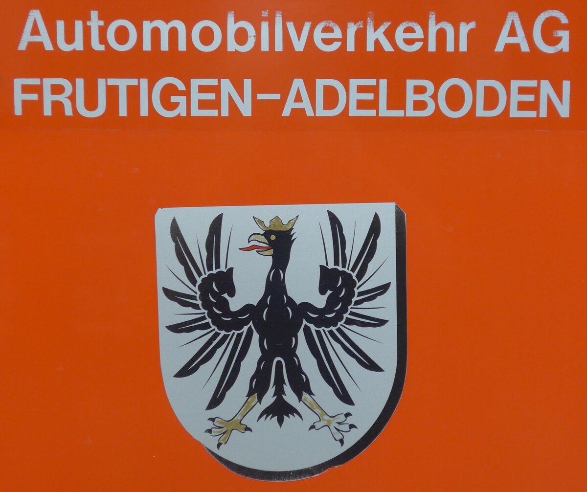 (181'686) - Beschriftung - AFA Nr. 3 von 1953 mit Frutigen-Wappen - am 1. Juli 2017 in Futigen, Garage
