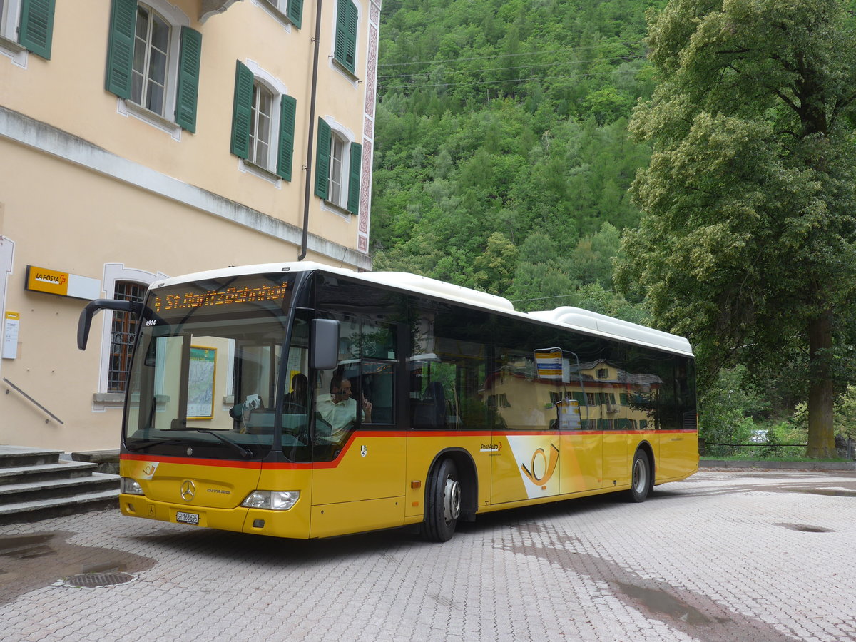 (182'283) - PostAuto Graubnden - GR 163'695 - Mercedes am 24. Juli 2017 in Promontogno, Post