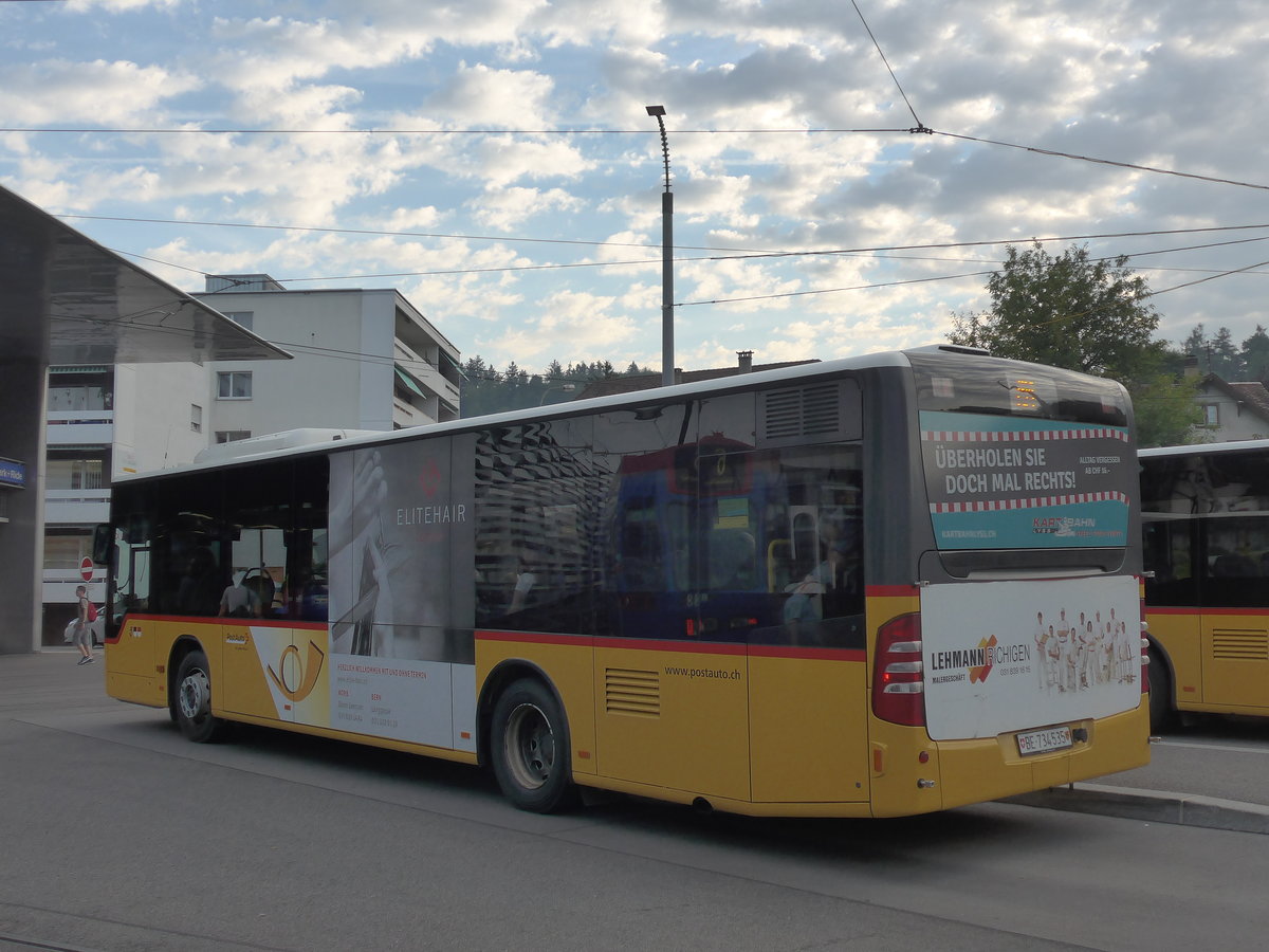 (182'494) - PostAuto Bern - Nr. 535/BE 734'535 - Mercedes am 2. August 2017 beim Bahnhof Worb Dorf