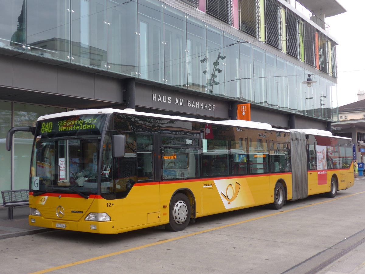 (182'516) - Eurobus, Arbon - Nr. 12/TG 75'706 - Mercedes am 3. August 2017 beim Bahnhof Frauenfeld
