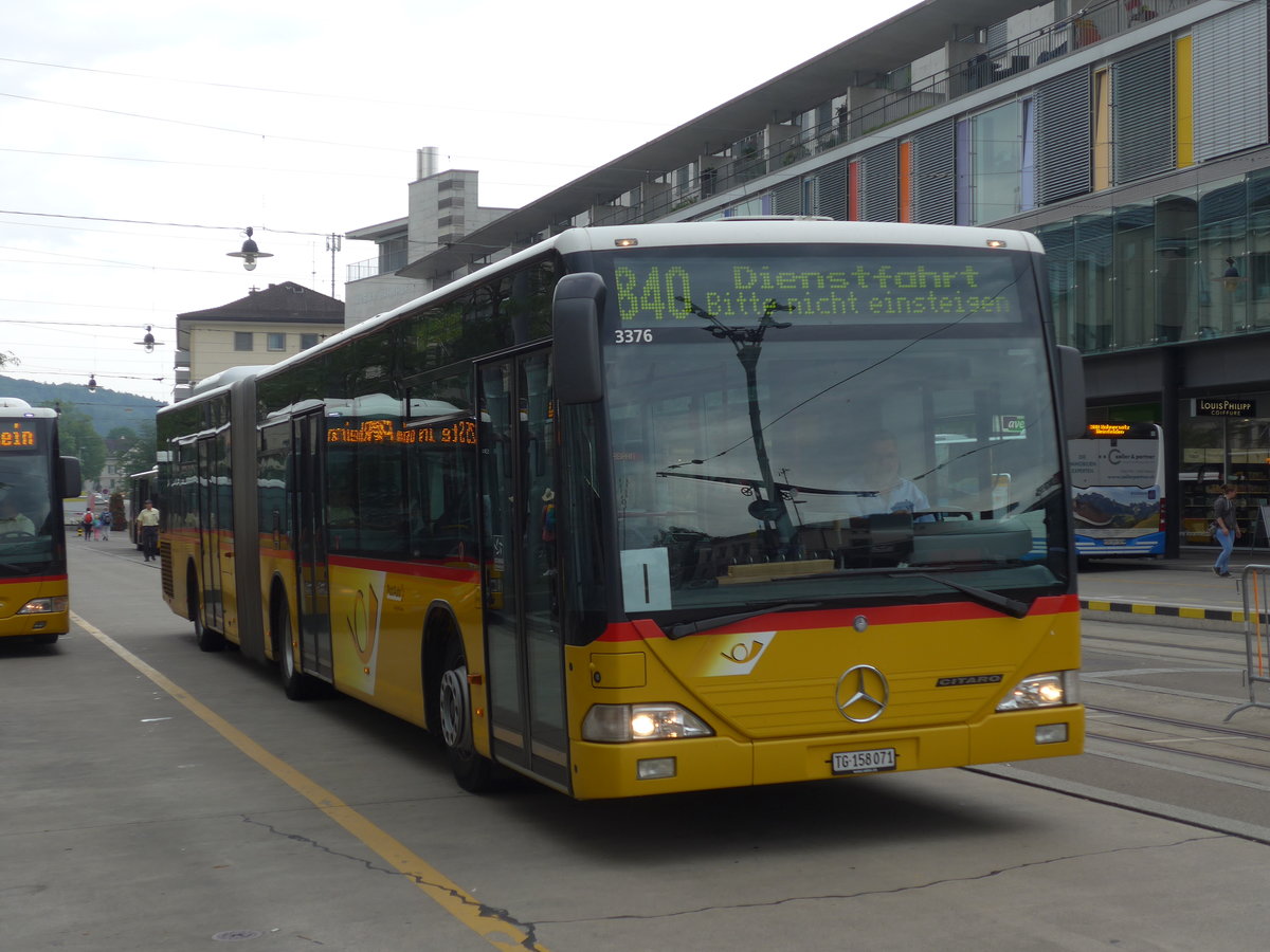 (182'523) - PostAuto Ostschweiz - TG 158'071 - Mercedes (ex Eurobus, Arbon Nr. 6) am 3. August 2017 beim Bahnhof Frauenfeld