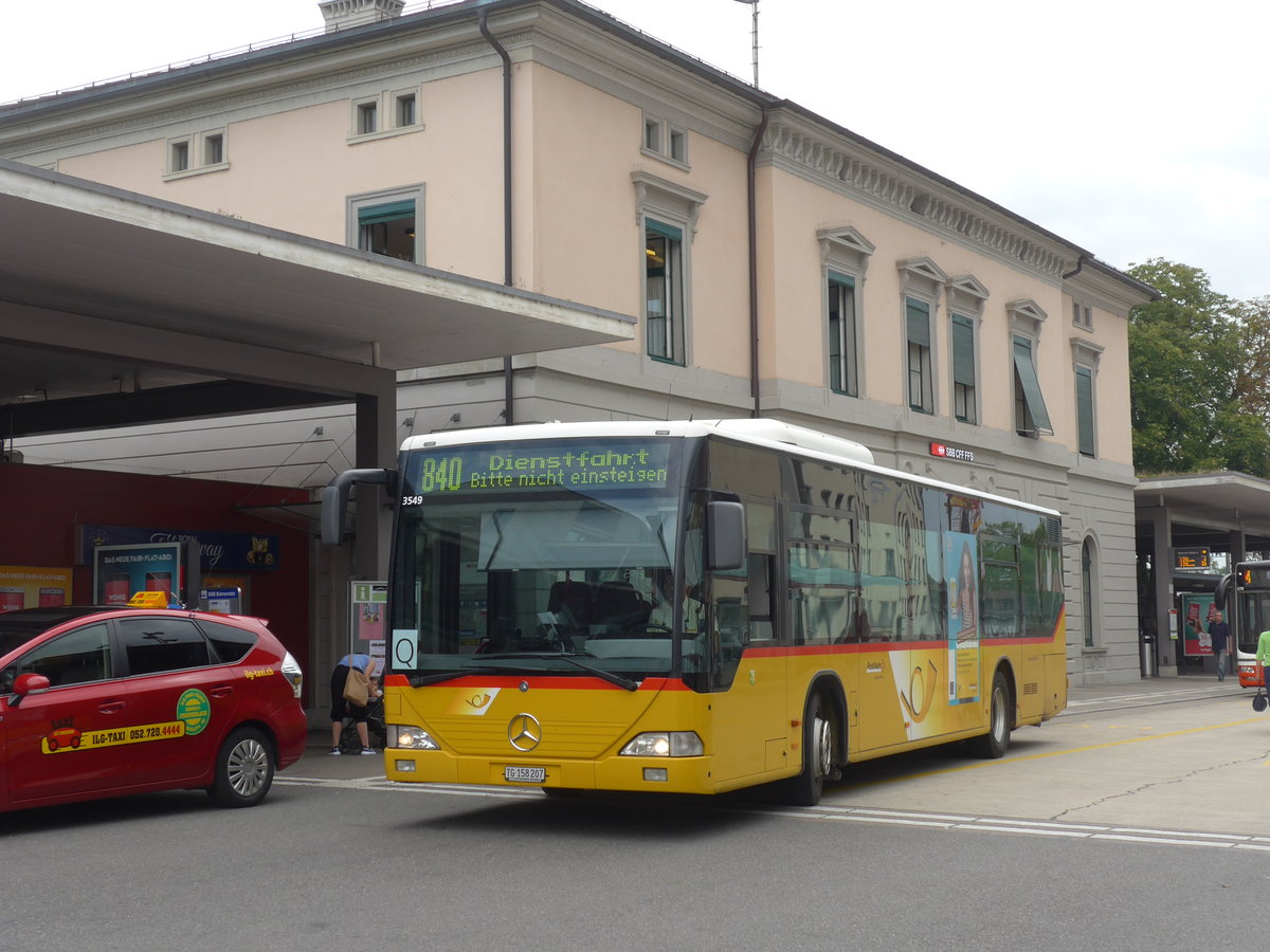 (182'536) - PostAuto Ostschweiz - TG 158'207 - Mercedes (ex Nr. 7) am 3. August 2017 beim Bahnhof Frauenfeld