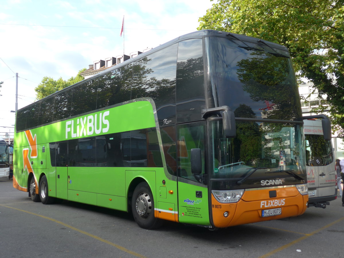 (182'700) - Aus Deutschland: Albus, Mnchen - Nr. M8073/M-EU 8073 - Scania am 5. August 2017 in Zrich, Sihlquai