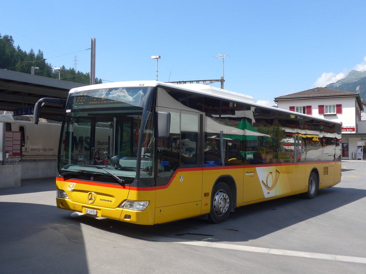 (182'771) - PostAuto Graubnden - GR 168'852 - Mercedes am 5. August 2017 beim Bahnhof Klosters