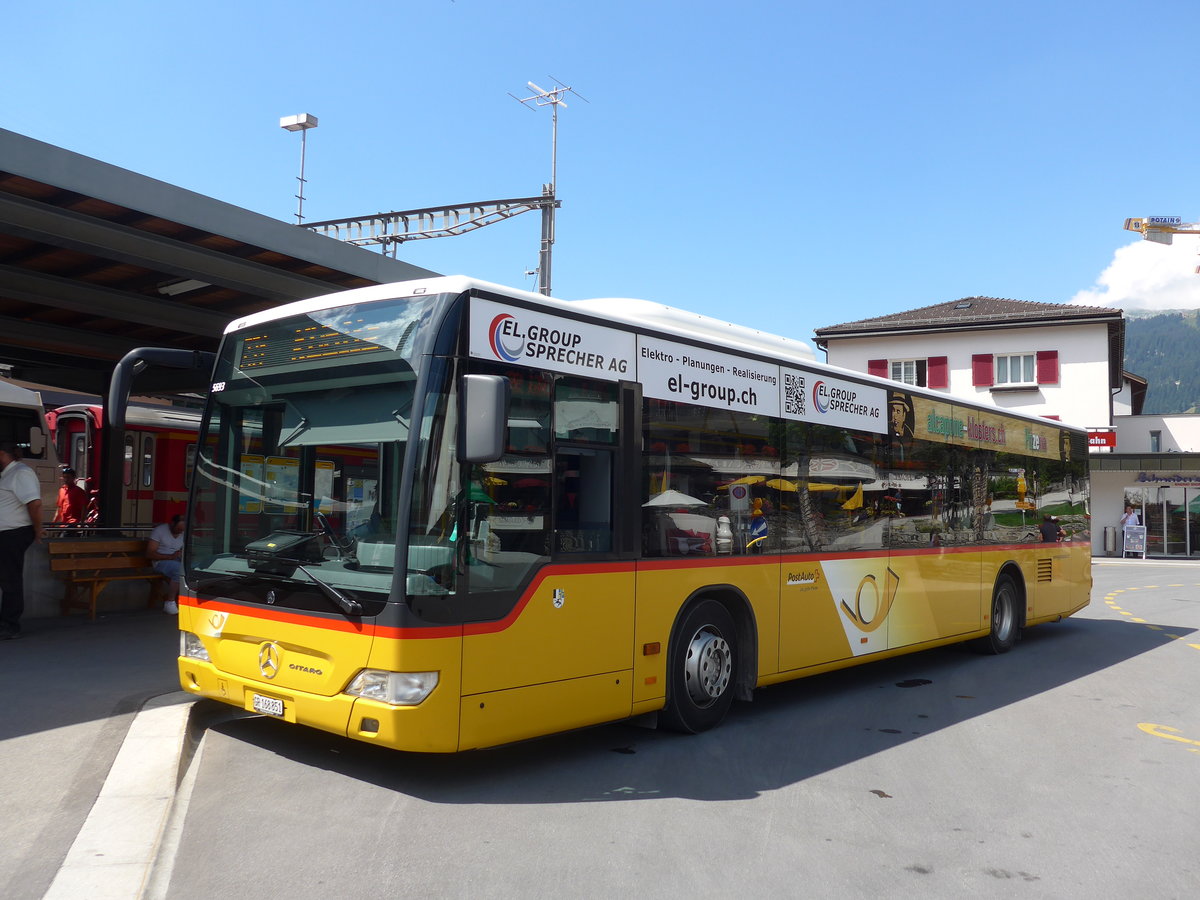 (182'772) - PostAuto Graubnden - GR 168'851 - Mercedes am 5. August 2017 beim Bahnhof Klosters