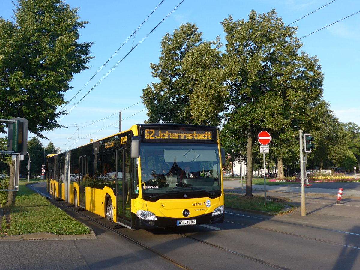 (182'860) - DVB Dresden - Nr. 459'307/DD-VB 9307 - Mercedes am 8. August 2017 in Dresden, Pirnaischer Platz