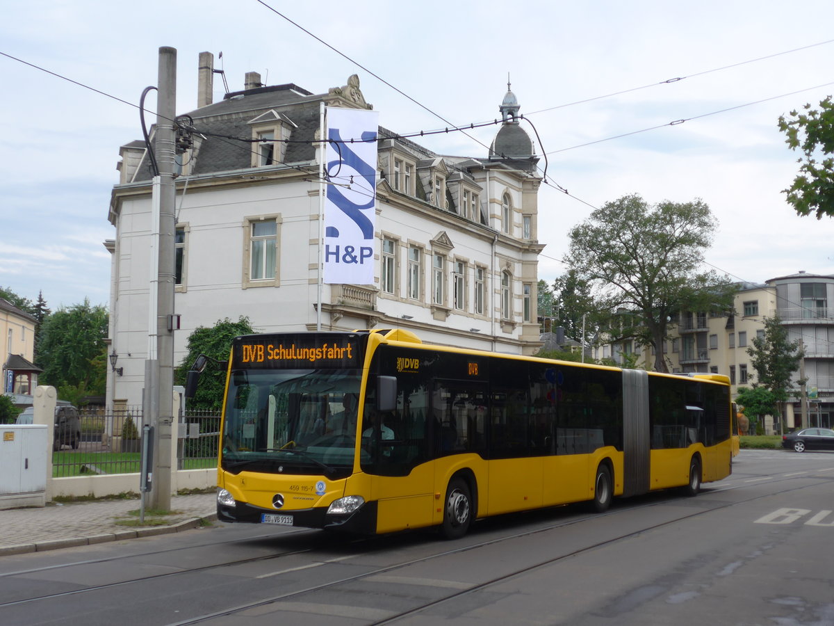 (183'169) - DVB Dresden - Nr. 459'115/DD-VB 9115 - Mercedes am 9. August 2017 in Dresden, Schillerplatz