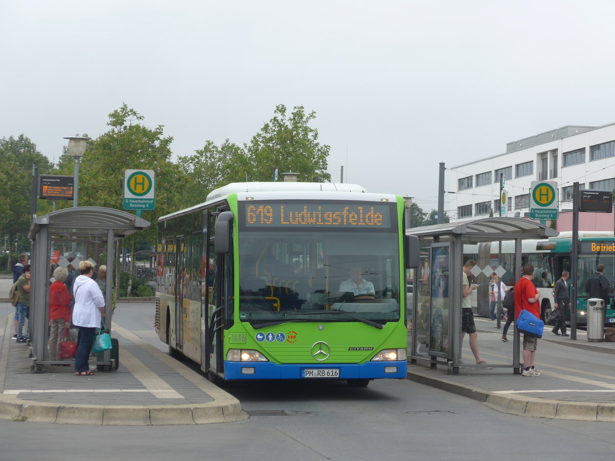 (183'446) - RPM Potsdam - Nr. 1616/PM-RB 616 - Mercedes (ex Nr. 1116) am 11. August 2017 beim Hauptbahnhof Potsdam