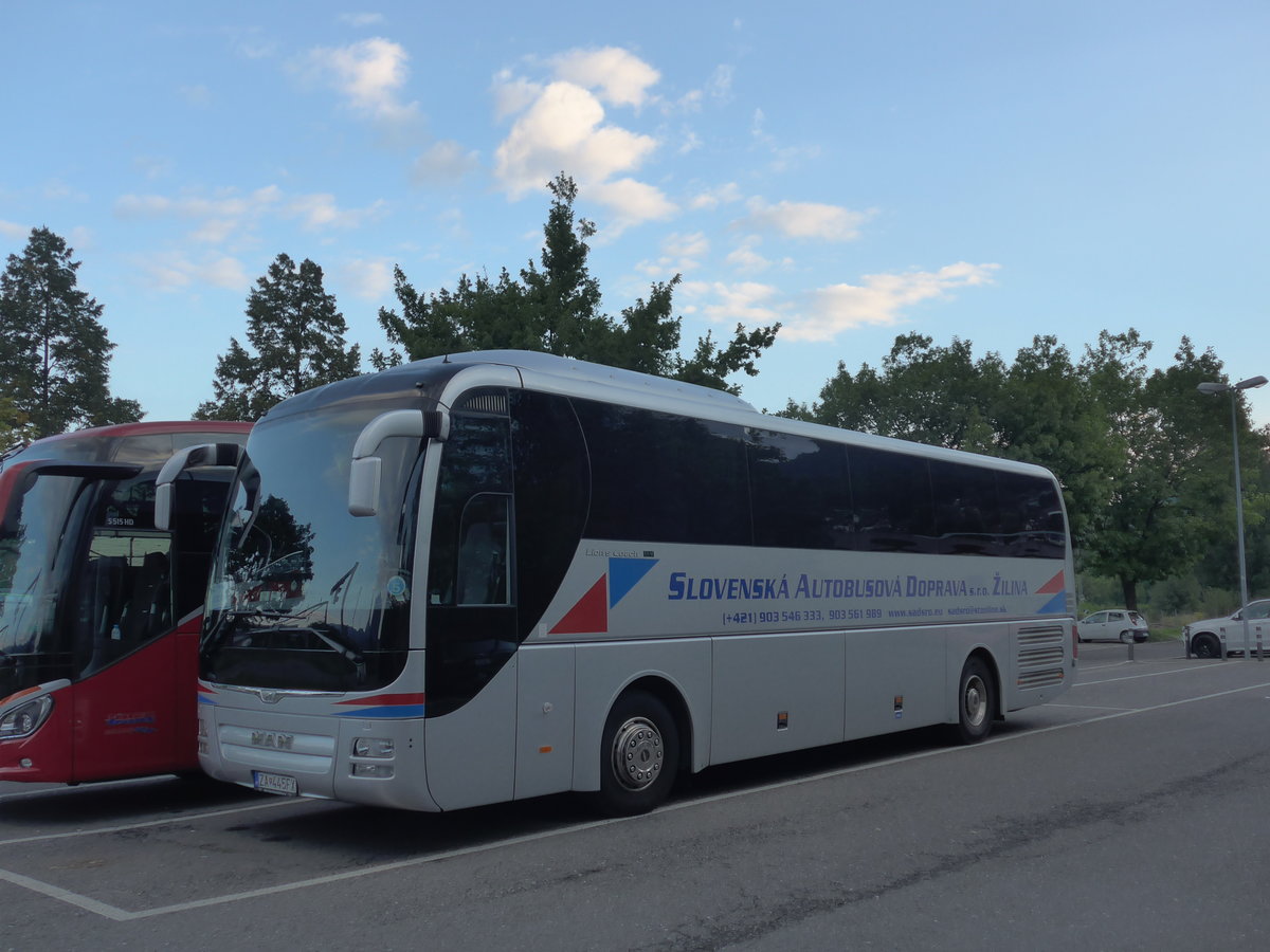 (183'517) - Aus der Slowakei: SAD Zilina - ZA-445FX - MAN am 16. August 2017 in Thun, Seestrasse