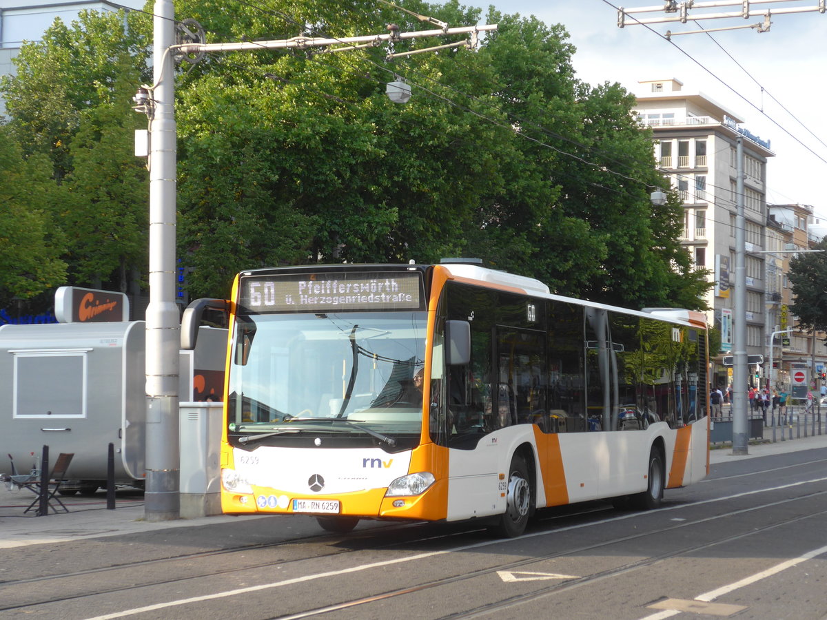 (183'808) - RNV Mannheim - Nr. 6259/MA-RN 6259 - Mercedes am 21. August 2017 beim Hauptbahnhof Mannheim