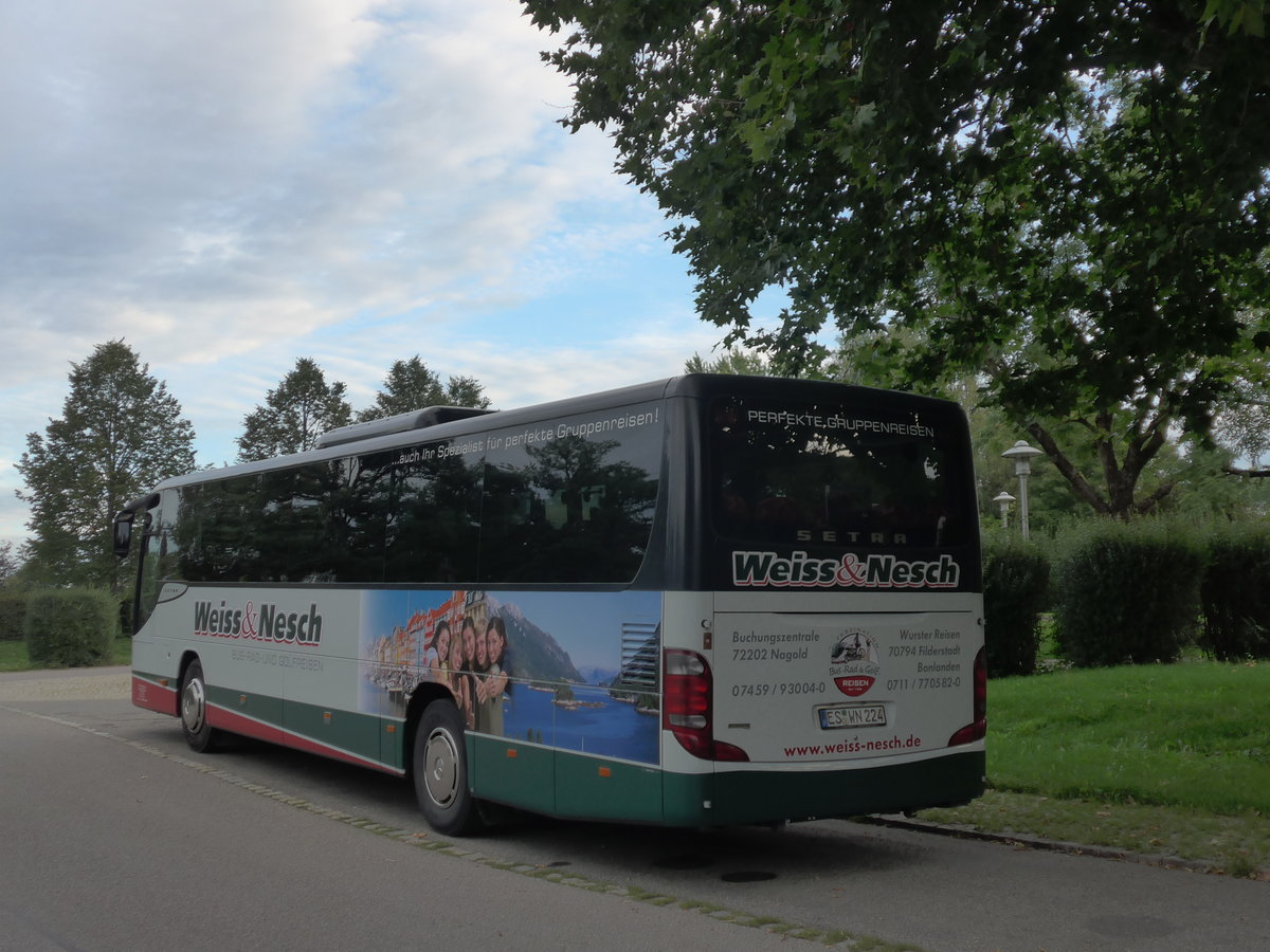 (183'872) - Weiss&Nesch, Nagold - ES-WN 224 - Setra am 23. August 2017 in Herrenberg, Carparkplatz