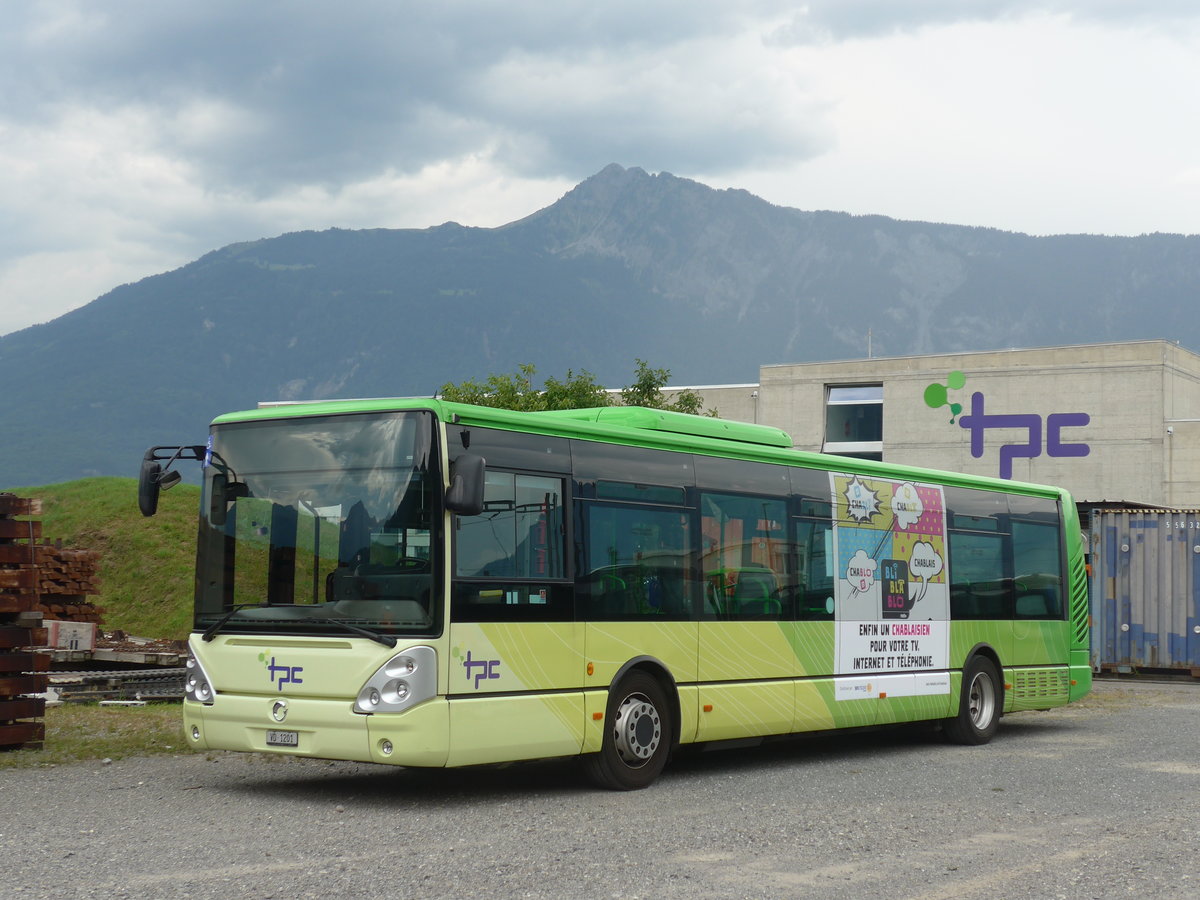 (184'001) - TPC Aigle - VD 1201 - Irisbus am 24. August 2017 in Aigle, Dpt