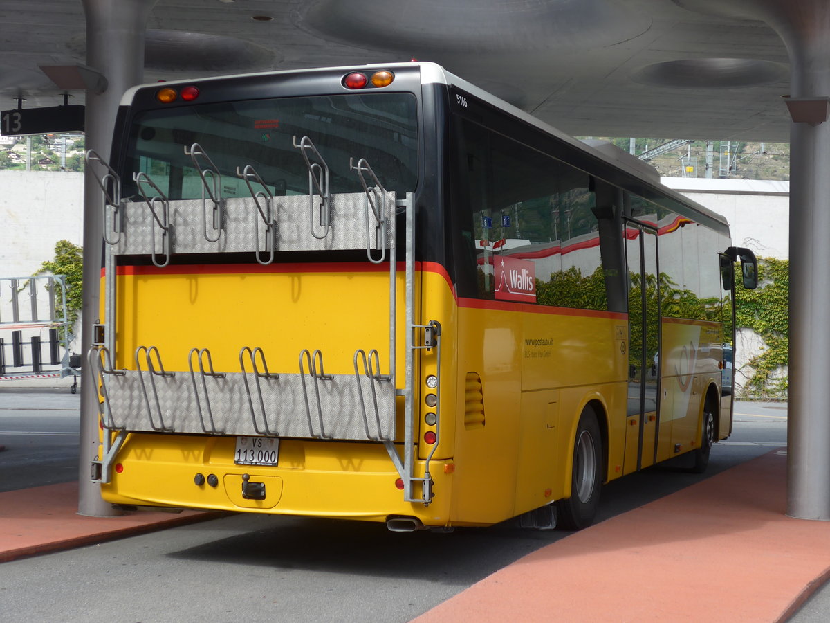 (184'247) - BUS-trans, Visp - VS 113'000 - Irisbus am 25. August 2017 beim Bahnhof Visp