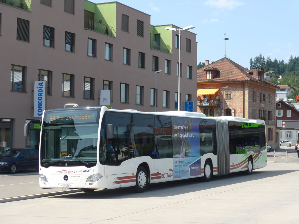 (184'498) - ARAG Ruswil - Nr. 38/LU 4256 - Mercedes am 26. August 2017 beim Bahnhof Willisau
