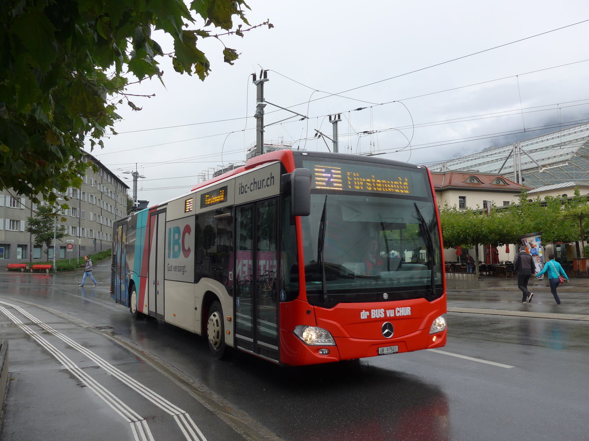 (184'789) - SBC Chur - Nr. 1/GR 97'501 - Mercedes am 16. September 2017 beim Bahnhof Chur