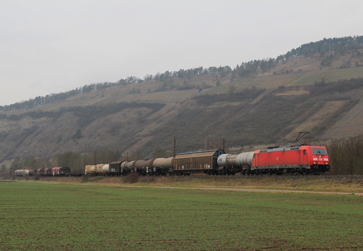 185 381-1 am 20. Februar 2014 bei Th�ngersheim