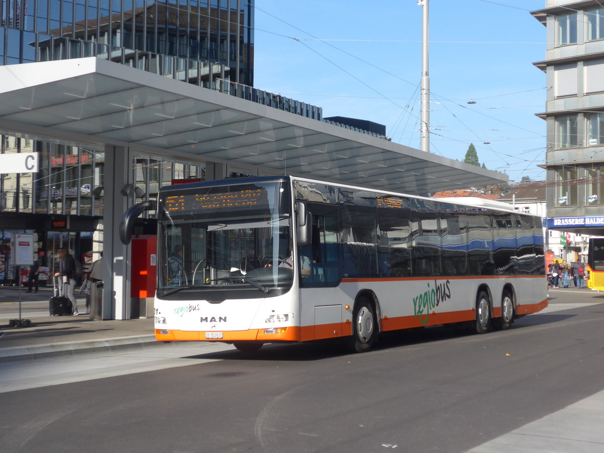 (185'954) - Regiobus, Gossau - Nr. 31/SG 353'631 - MAN am 19. Oktober 2017 beim Bahnhof St. Gallen