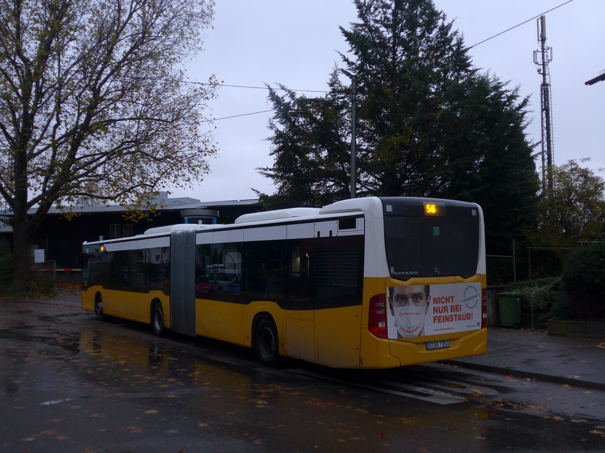 (186'505) - SSB Stuttgart - S-SB 7253 - Mercedes am 12. November 2017 beim Bahnhof Stuttgart Mnster