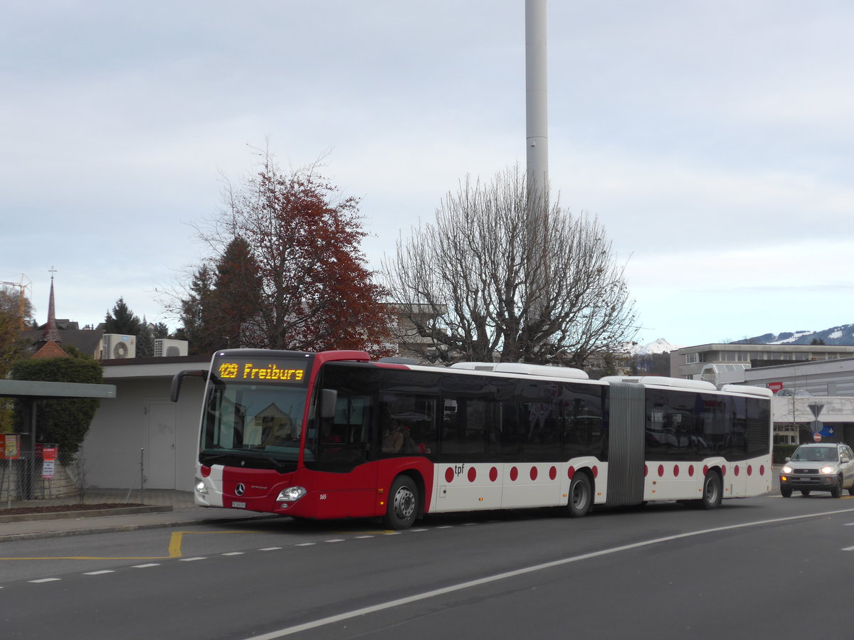 (186'694) - TPF Fribourg - Nr. 165/FR 300'293 - Mercedes am 27. November 2017 in Marly, Marly-Cit