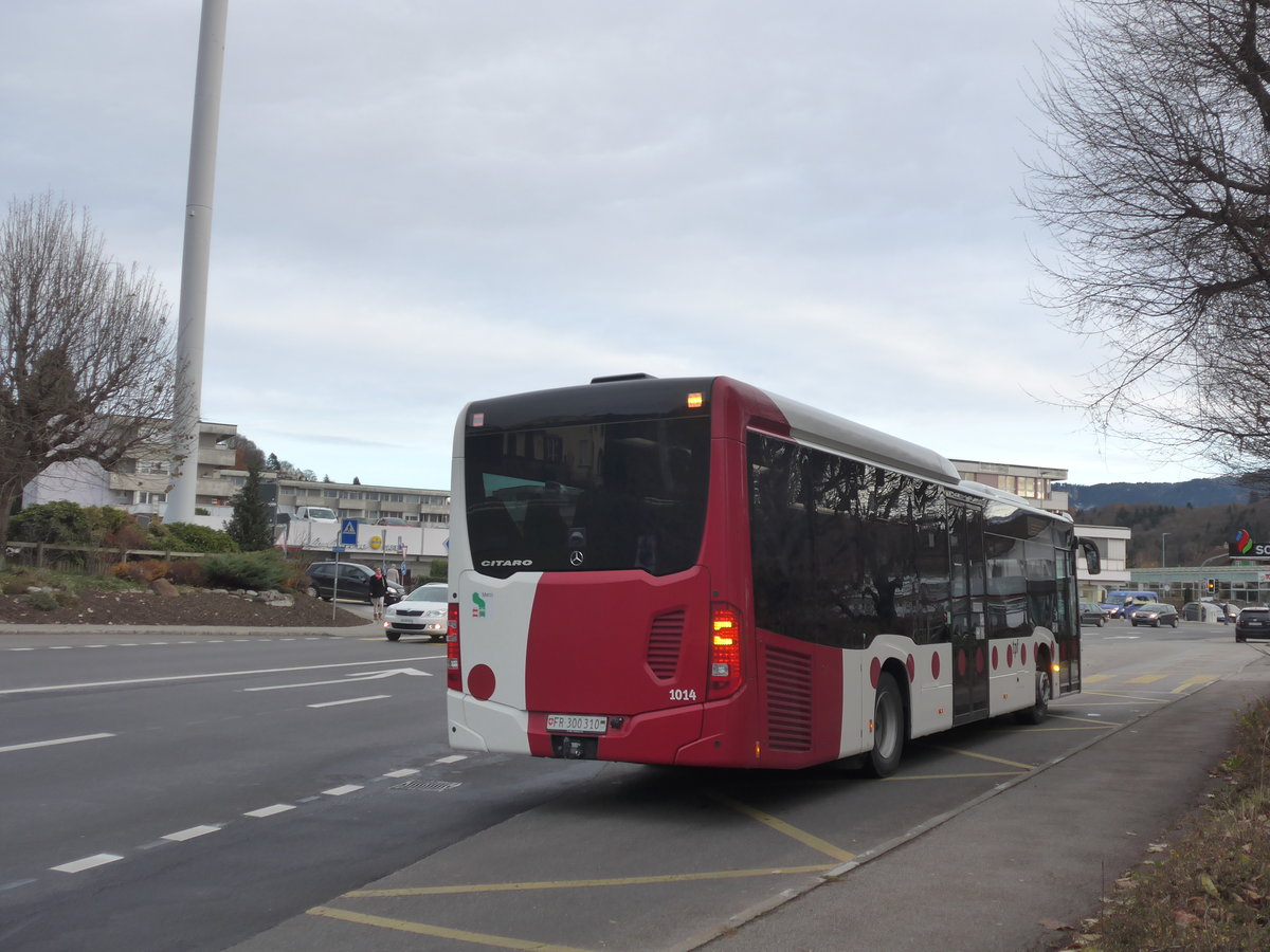 (186'695) - TPF Fribourg - Nr. 1014/FR 300'310 - Mercedes am 27. November 2017 in Marly, Marly-Cit