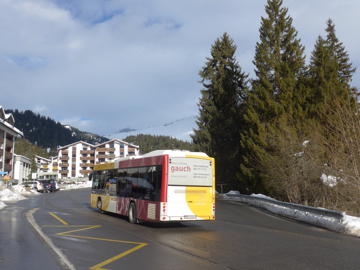 (187'370) - Stuppan, Flims - GR 11'334 - Scania/Hess am 26. Dezember 2017 in Laax, Bergbahnen