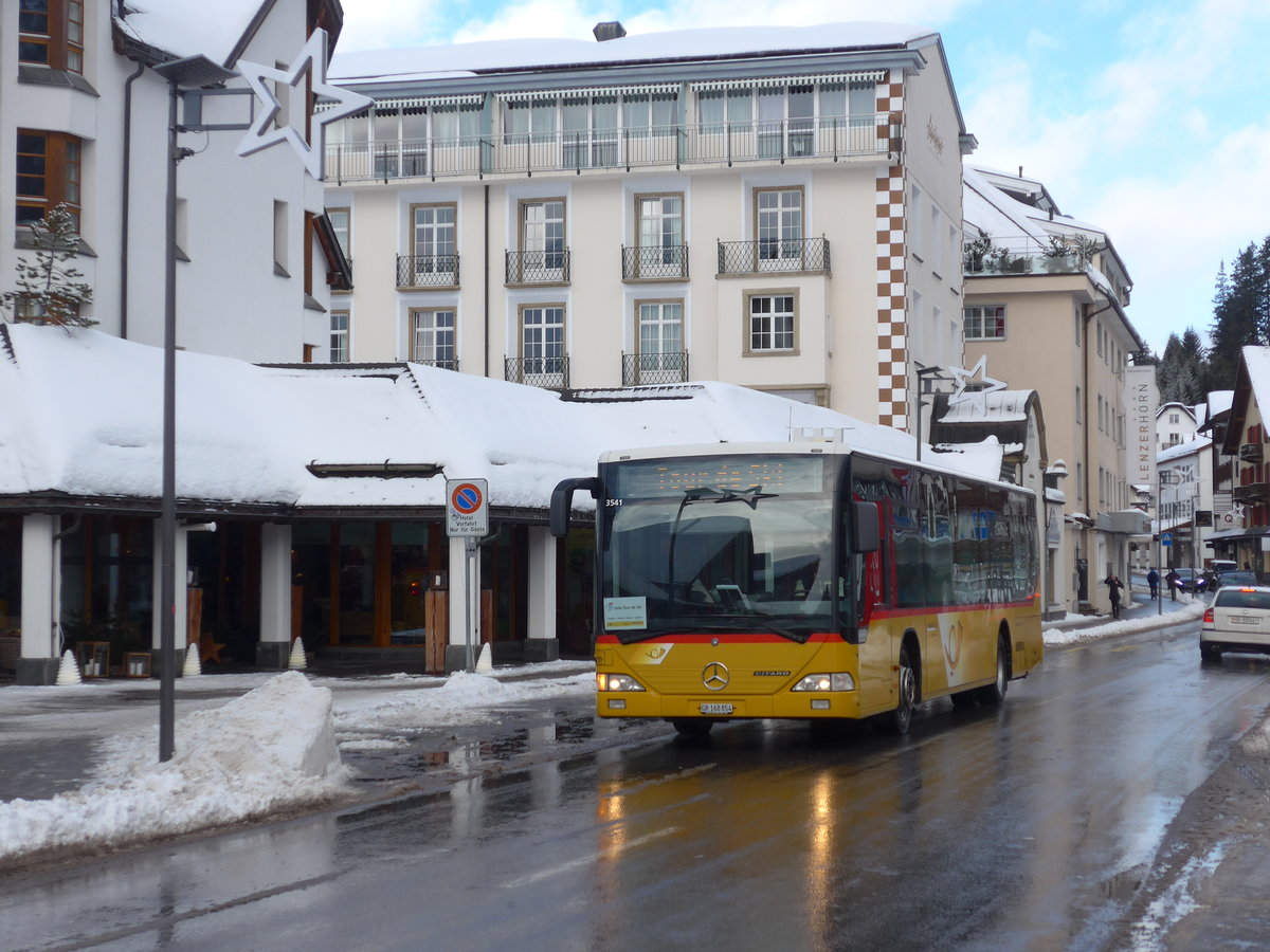 (187'558) - PostAuto Graubnden - GR 168'854 - Mercedes (ex Vogt, Klosters Nr. 7) am 1. Januar 2018 in Lenzerheide, Post