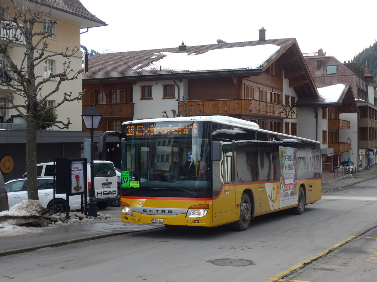 (187'763) - Wieland, Murten - Nr. 52/FR 300'635 - Setra am 7. Januar 2018 in Adelboden, Busstation