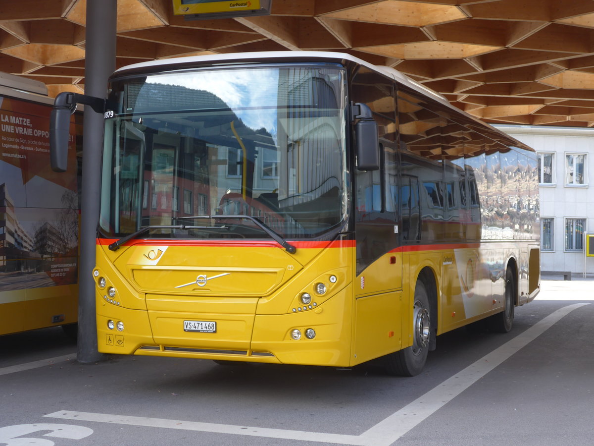 (187'929) - PostAuto Wallis - Nr. 39/VS 471'468 - Volvo am 14. Januar 2018 beim Bahnhof Sion