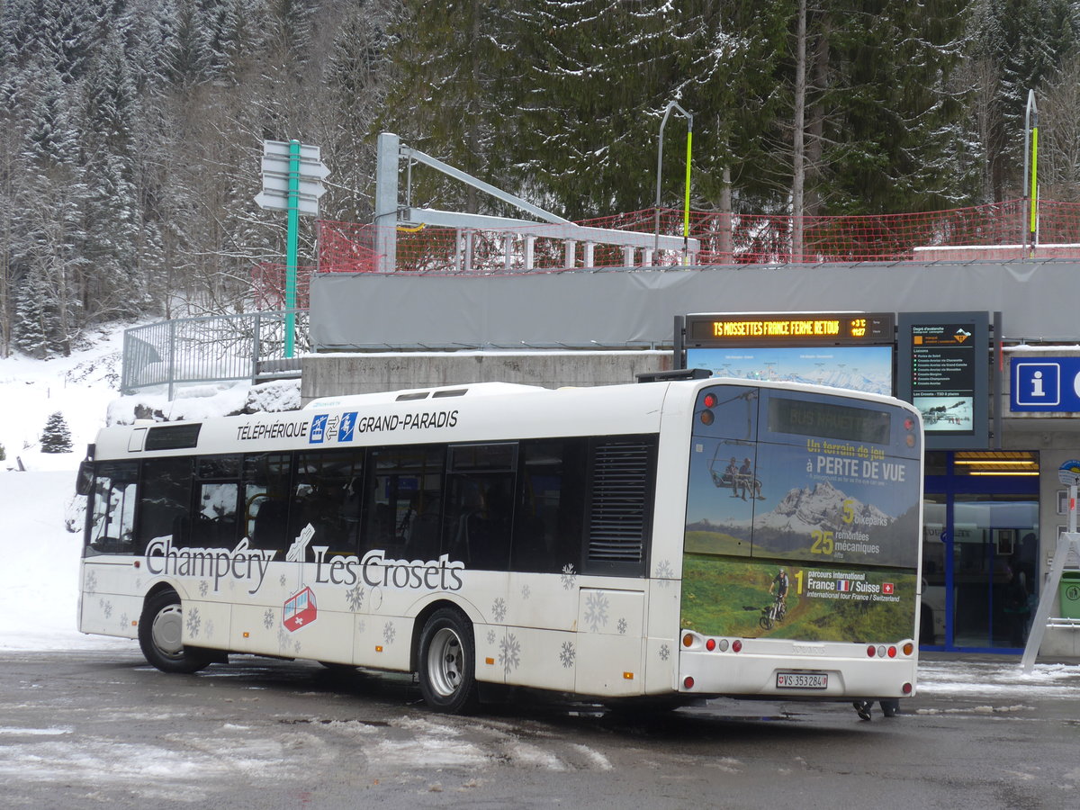 (188'005) - TPC Aigle - Nr. 16/VS 353'284 - Solaris (ex ATE Bus, Effretikon Nr. 45) am 20. Januar 2018 in Champry, Petit Paradis