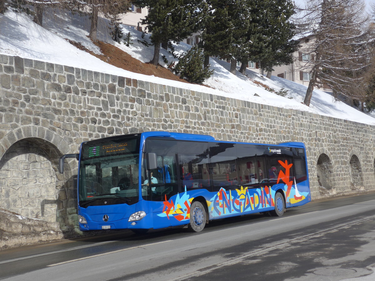 (188'118) - SBC Chur - Nr. 109/GR 100'109 - Mercedes am 3. Februar 2018 beim Bahnhof St. Moritz