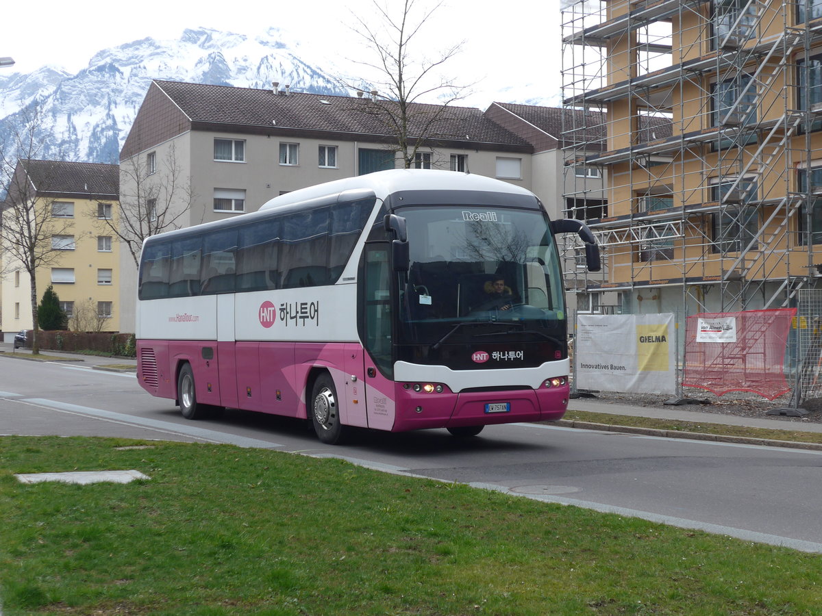 (188'249) - Aus Italien: Reali, Alatri - Nr. 36/EW-757 AN - MAN am 5. Februar 2018 beim Bahnhof Interlaken Ost