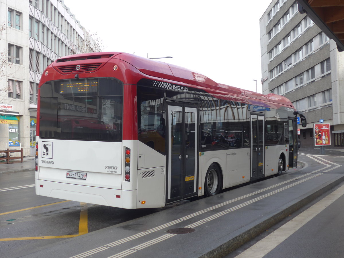 (188'428) - PostAuto Wallis - Nr. 80/VS 471'470 - Volvo am 11. Februar 2018 beim Bahnhof Sion