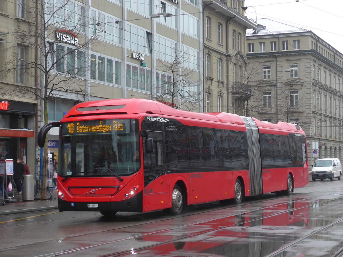 (188'646) - Bernmobil, Bern - Nr. 891/BE 832'891 - Volvo am 15. Februar 2018 beim Bahnhof Bern