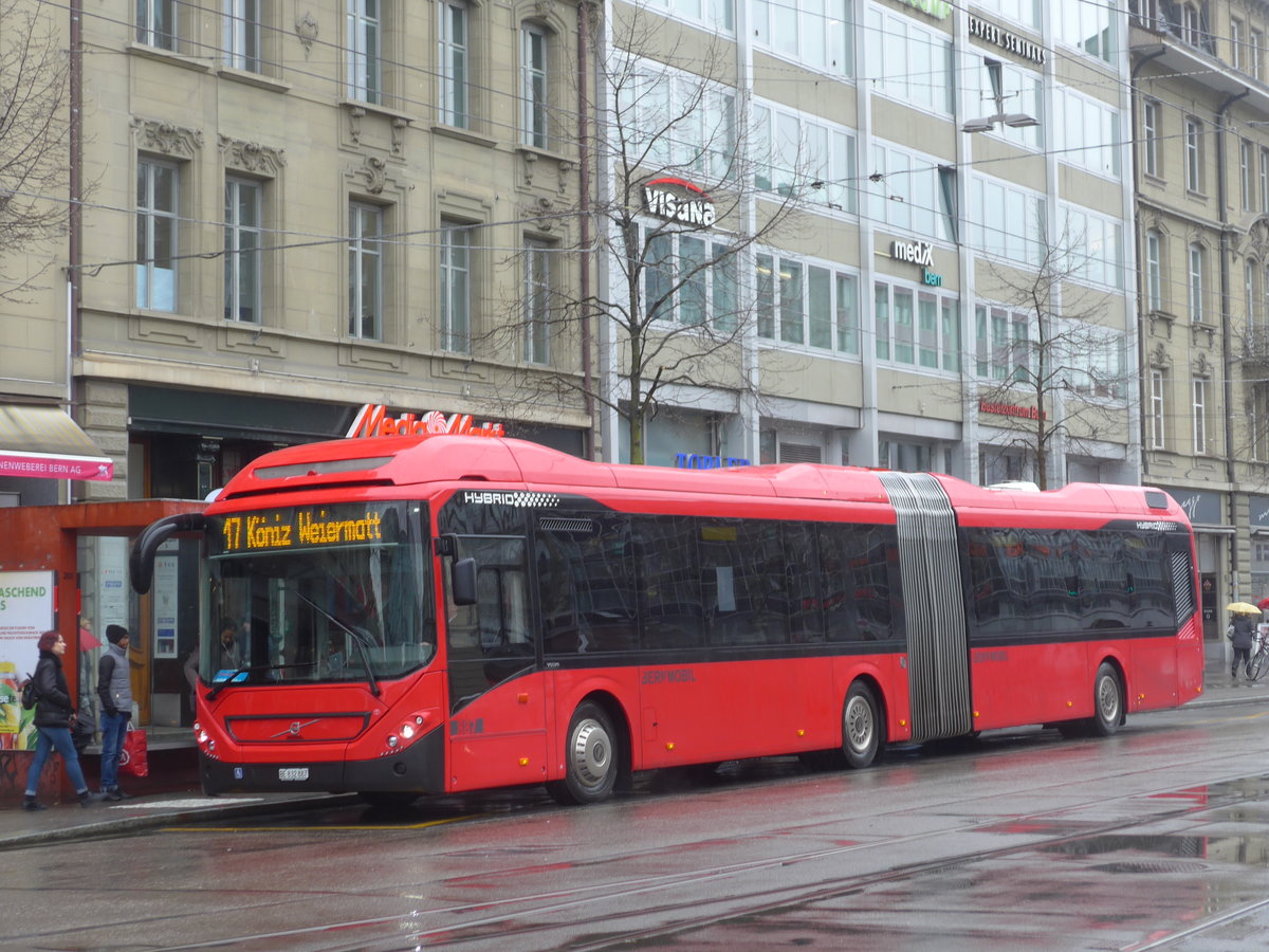 (188'650) - Bernmobil, Bern - Nr. 887/BE 832'887 - Volvo am 15. Februar 2018 beim Bahnhof Bern