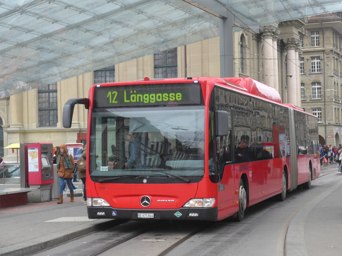 (189'450) - Bernmobil, Bern - Nr. 844/BE 671'844 - Mercedes am 17. Mrz 2018 beim Bahnhof Bern