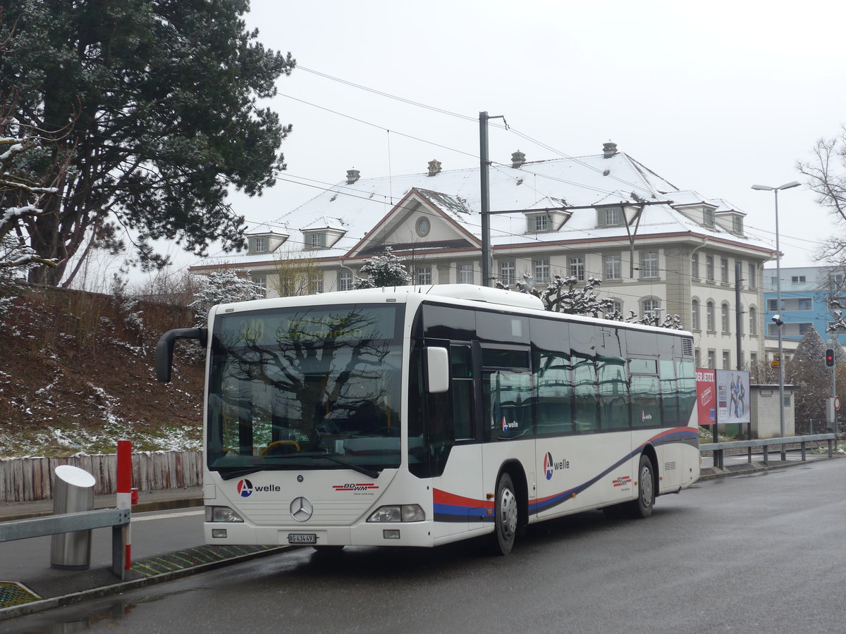 (189'488) - Limmat Bus, Dietikon - AG 434'493 - Mercedes (ex BDWM Bremgarten) am 19. Mrz 2018 beim Bahnhof Wohlen